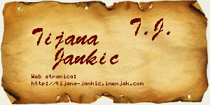 Tijana Jankić vizit kartica
